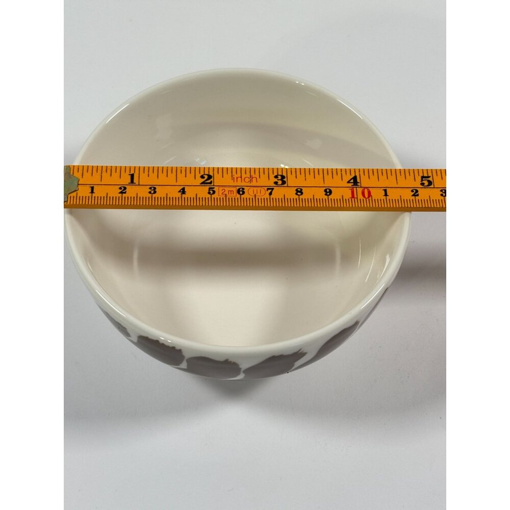 Marimekko Oiva Hyraily Bowl White Stoneware 4 1/2" Round - Picture 4 of 4
